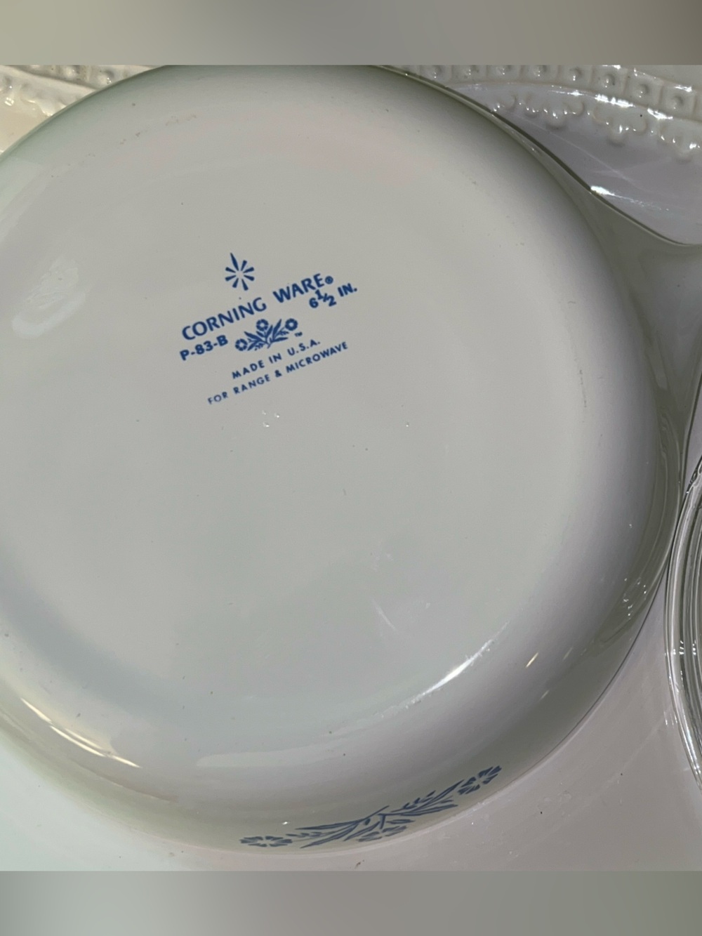 Vintage Blue Cornflower Pattern Corning Ware Menuette Pan with Lid - Picture 6 of 7
